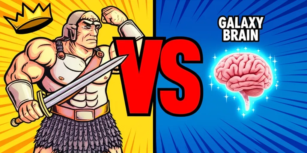 Cartoon person at a computer discovering the word whomst with speech bubbles showing increasingly elaborate versions